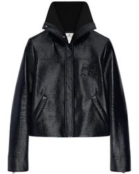 Courreges - Jassen ,Blauw ,Katoen Reedition Vinyl Jacket - Lyst