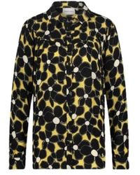 FABIENNE CHAPOT - Overhemden ,Zwart ,Gebloemde Jacquard Blouse - Lyst