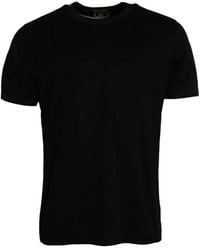 Dolce & Gabbana - Tops ,Zwart ,Katoen Zwart Katoenen T-Shirt Met Ronde Hals En Korte Mouwen - Lyst