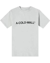 A_COLD_WALL* - Magliette con logo essential grigio chiaro - Lyst