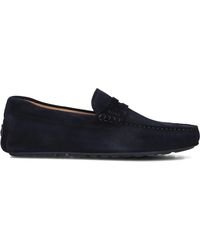 BOSS - Schoenen ,Blauw ,Suède Blauwe Suède Mocassins Voor - Lyst