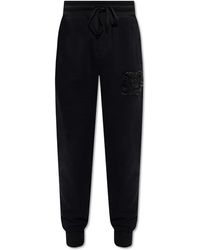 Dolce & Gabbana - Broeken ,Zwart ,Katoen Trainingsbroeken Met Logo - Lyst