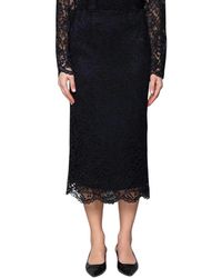 Kaos - Rokken ,Zwart ,Polyester Midi-Rok - Lyst