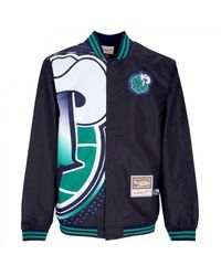 Mitchell & Ness - Nba Big Face Bomber Jacke Schwarz - Lyst