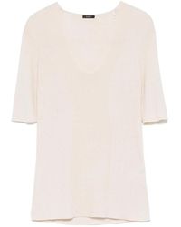 JOSEPH - Geribbeld Wollen T-Shirt - Lyst