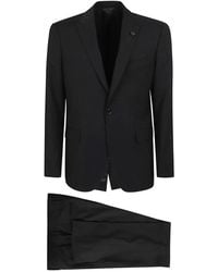 Lardini - Kostuums ,Blauw ,Wol Single-Breasted Suit - Lyst