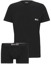 BOSS - Set intimo in cotone con t-shirt e boxer - Lyst