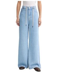 Munthe - Jeans ,Blauw ,Denim Obey Wide Leg Jeans - Lyst