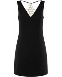 Nenette - Kleedjes ,Zwart ,Polyester Cady Short Dress - Lyst