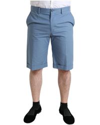 Dolce & Gabbana - Korte Broeken ,Blauw ,Katoen Casual Shorts - Lyst