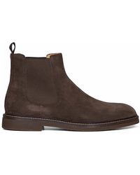 Brunello Cucinelli - Suède Chelsea Laarzen - Lyst