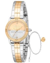 Just Cavalli - Elegante analog quarz uhr mit deployant verschluss - Lyst