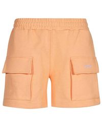 MSGM - Baumwoll-Shorts Mit Elastischem Bund Damen - Lyst