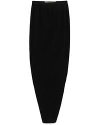 Rick Owens - Rokken ,Zwart ,Rok Met Elastische Tailleband En Split - Lyst