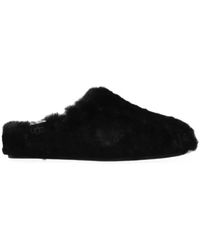 UGG - Schoenen ,Zwart ,Suède Elea Fluffed Slip-On - Lyst