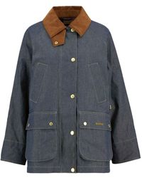 Barbour - Jassen ,Blauw ,Katoen Asker Light Jacket - Lyst