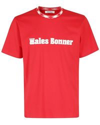 Wales Bonner - T-Shirt Met Logopatch - Lyst