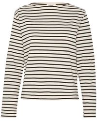 Soaked In Luxury - Gestreiftes Langarm-Tee-Top Whisper - Lyst