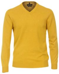 CASA MODA - Gelber Herren Pima Baumwollpullover - Lyst