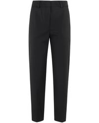 Seventy - Blauwe Straight Leg Broek Met Hoge Taille - Lyst