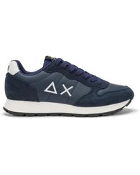 Sun 68 - Schoenen ,Blauw ,Nylon Klassieke Marineblauwe Sneakers - Lyst