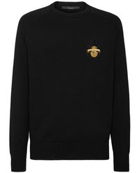 Billionaire - Hoodies & Sweatvesten ,Zwart ,Katoen Pullover Ronde Hals - Lyst