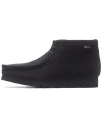 Clarks - Schoenen ,Zwart ,Suède Wallabee Boot Gore-Tex Zwart - Lyst