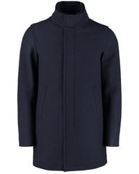 Herno - Jassen ,Blauw ,Wol Wolmix Jas - Lyst