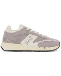 EA7 - Schoenen ,Grijs ,Leer Otg Velo Sneakers - Lyst