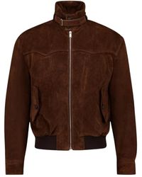 McQueen - Suede Blouson Jacket - Lyst