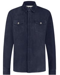 Alter Ego - Overhemden ,Blauw ,Suède Rocco Overshirt - Lyst