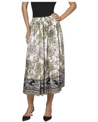 Fay - Rokken ,Veelkleurig ,Midi-Rok Met Bloemenprint - Lyst