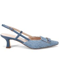 Tosca Blu - Blaue leder slingback heels - Lyst