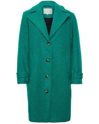 Kaffe - Jassen ,Groen ,Anne Lange Jas - Lyst