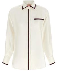 F.R.S For Restless Sleepers - F.R.For Restless Sleepers, ,Overhemden ,Wit ,Zijden Blouse - Lyst