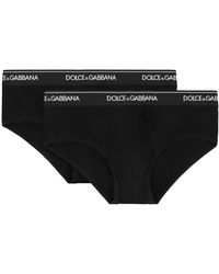 Dolce & Gabbana - Logo-Elastische Baumwollslips Set - Lyst