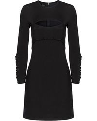 Pinko - Cut-Out Ruffled Mini Jurk - Lyst
