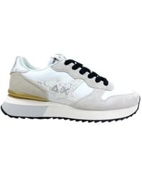 Sun 68 - Stargirl Glitter Logo Sneaker - Lyst
