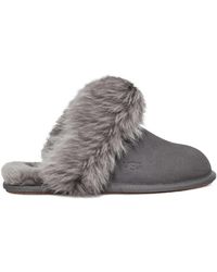 UGG - Schoenen ,Grijs ,Wol Scuff Sis Pantoffels Charcoal - Lyst