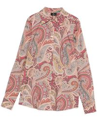 Etro - Overhemden ,Rood ,Rode Stijlvolle Overhemden - Lyst