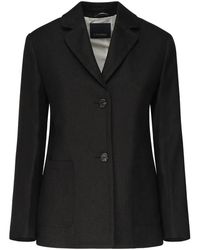 Max Mara - Jassen ,Zwart ,Linnen Zwarte Arrigo Jas - Lyst