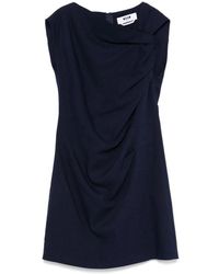 MSGM - Asymmetrische Jurk Met Geplooide Details - Lyst
