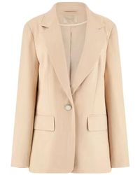 Guess - Jassen ,Leer Bruna Single Blazer Pinstripe - Lyst