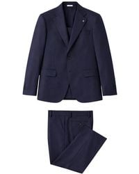 Tagliatore - Kostuums ,Blauw ,Tweed Tweedelig Pak - Lyst