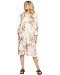 2-Biz - Rose Flower Kleid Mit ¾ Ärmeln - Lyst