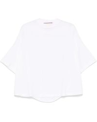 Plan C - Witte Oversized T-Shirt Met Achterprint - Lyst