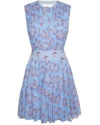 Chloé Silk Sleeveless Dress - Blauw