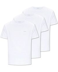 Paul Smith - Tops ,Wit ,Katoen Logo T-Shirt 3-Pack - Lyst