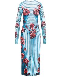 Jean Paul Gaultier - Vestido body morphing azul rojo blanco - Lyst