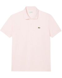 Lacoste - Polo shirts,rosa poloshirt klassische baumwolle - Lyst